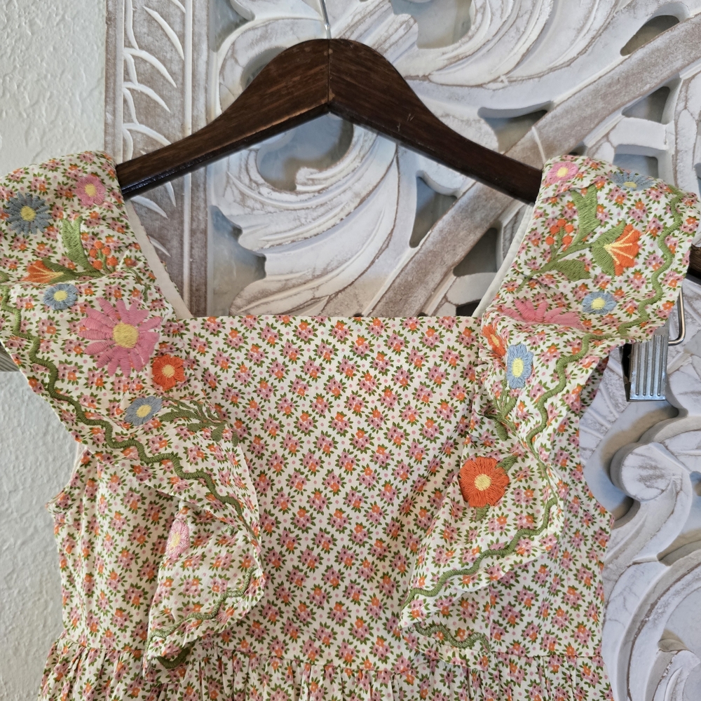 mini boden girls 7-8 Embroidered Pinafore Dress - Picture 3 of 8